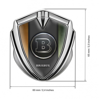 Mercedes Brabus Bodyside Badge Self Adhesive Silver Multicolor