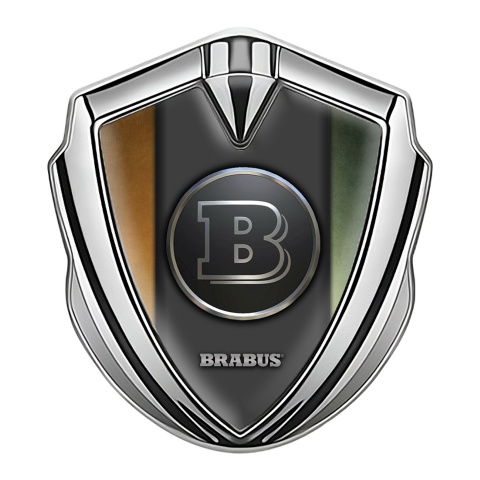 Mercedes Brabus Bodyside Badge Self Adhesive Silver Multicolor