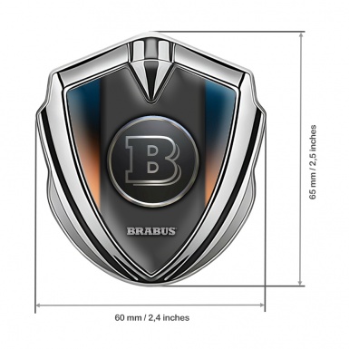 Mercedes Brabus Tuning Emblem Self Adhesive Silver Vibrant Design