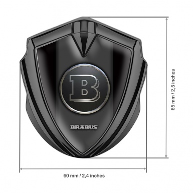 Mercedes Brabus Fender Emblem Badge Graphite Clean Black Design