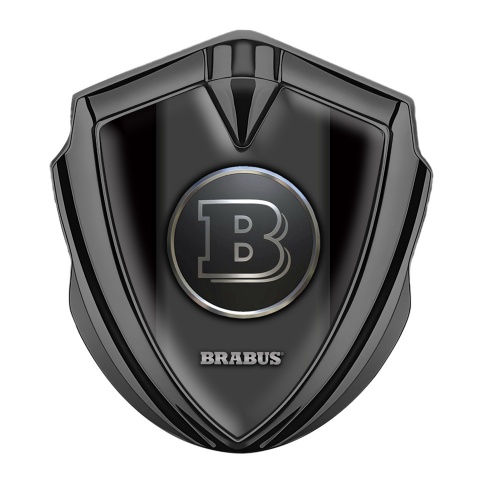 Mercedes Brabus Fender Emblem Badge Graphite Clean Black Design