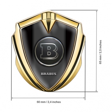 Mercedes Brabus Fender Emblem Badge Gold Clean Black Design