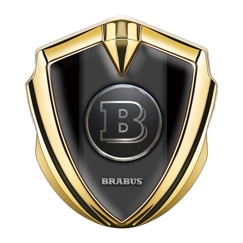 Mercedes Brabus Fender Emblem Badge Gold Clean Black Design