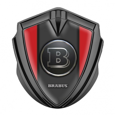 Mercedes Brabus Trunk Emblem Badge Graphite Clean Red Design