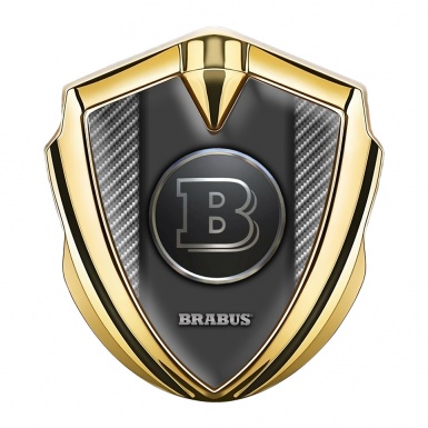 Mercedes Brabus Self Adhesive Bodyside Emblem Gold Carbon Style