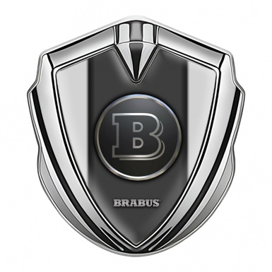 Mercedes Brabus 3D Car Metal Emblem Silver Clean Grey Design