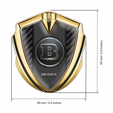 Mercedes Brabus Bodyside Emblem Gold Dark Carbon Edition