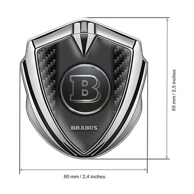 Mercedes Brabus Bodyside Emblem Silver Dark Carbon Edition