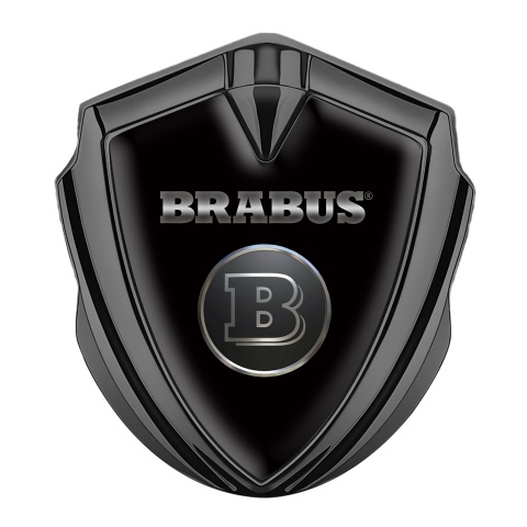 Mercedes Brabus Trunk Emblem Badge Graphite Classic Black Design