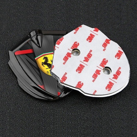 Ferrari Self Adhesive Bodyside Emblem Graphite Futuristic Shield Design