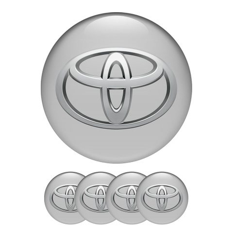 Toyota Wheel Center Caps Emblem Gray Line 