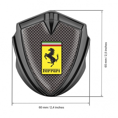 Ferrari Bodyside Emblem Graphite Rusty Carbon Yellow Logo Design