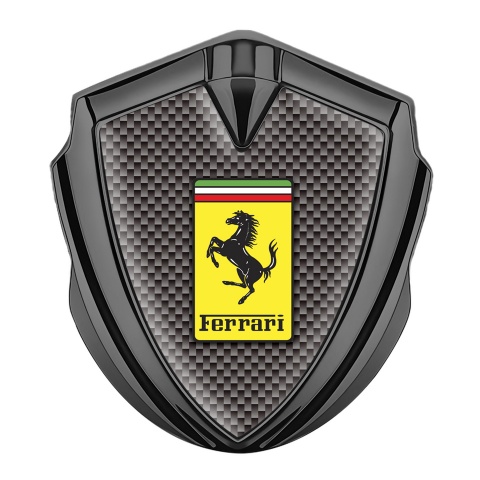 Ferrari Bodyside Emblem Graphite Rusty Carbon Yellow Logo Design