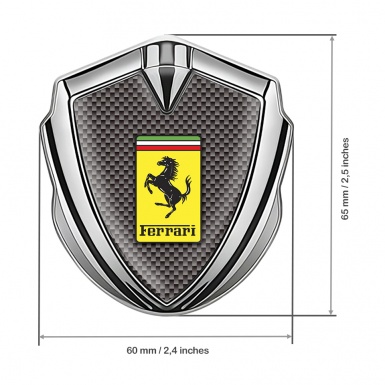 Ferrari Bodyside Emblem Silver Rusty Carbon Yellow Logo Design