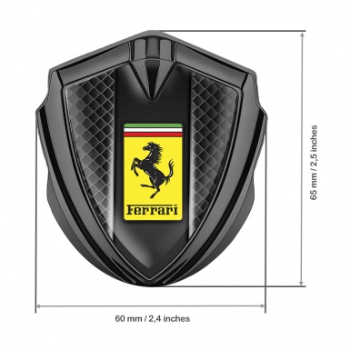 Ferrari Fender Emblem Badge Graphite Grey Grill Style Edition