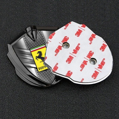 Ferrari Bodyside Emblem Graphite Metal Elements Design
