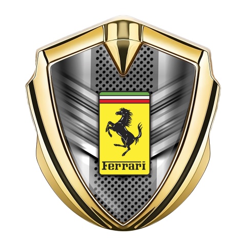 Ferrari Bodyside Emblem Gold Metal Elements Design