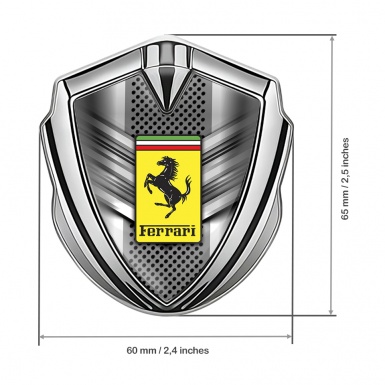 Ferrari Bodyside Emblem Silver Metal Elements Design