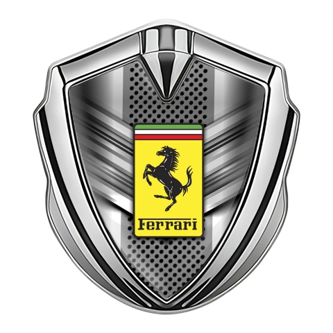 Ferrari Bodyside Emblem Silver Metal Elements Design
