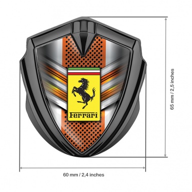 Ferrari 3D Car Metal Emblem Graphite Metal Elements Color Design