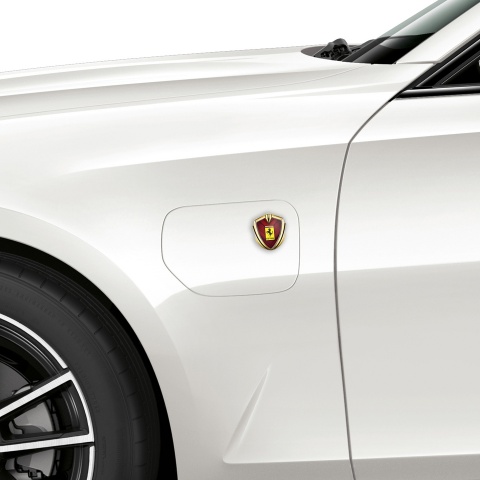 Ferrari Bodyside Badge Self Adhesive Gold Red Plates Hex Edition