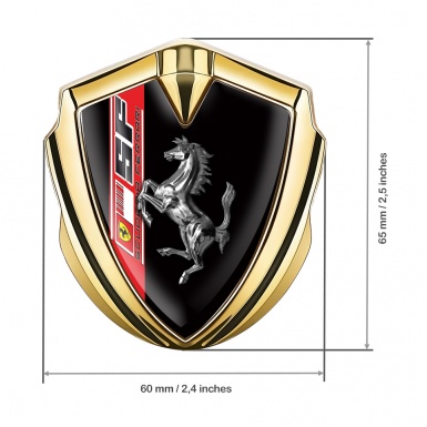 Ferrari ender Metal Emblem Gold Scuderia Ferrari Chromed Logo