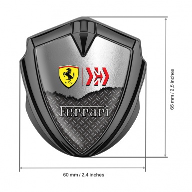 Ferrari Self Adhesive Bodyside Emblem Graphite Metallic Mesh Design