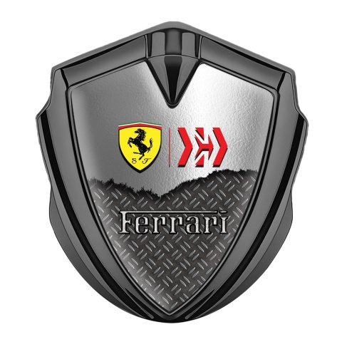 Ferrari Self Adhesive Bodyside Emblem Graphite Metallic Mesh Design