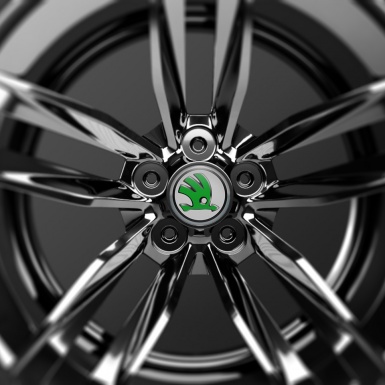 Skoda Wheel Center Cap Domed Stickers Different 3D Design