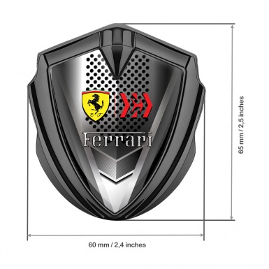 Ferrari Bodyside Emblem Graphite Rear Grill Classic Logo Design