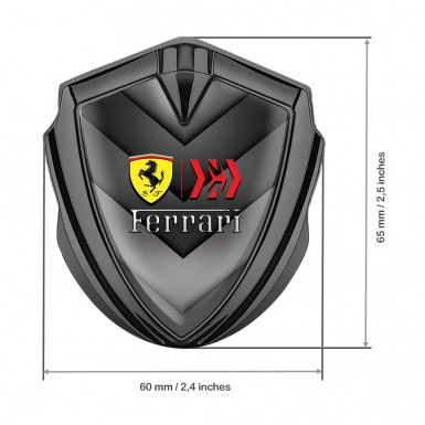 Ferrari Bodyside Badge Self Adhesive Graphite V Shaped Edition