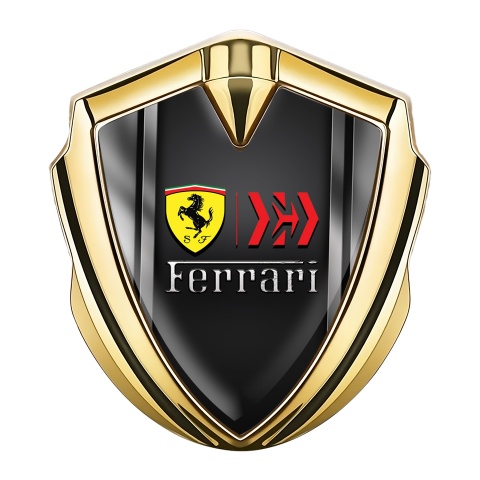 Ferrari Tuning Emblem Self Adhesive Gold Gradient Lines Edition