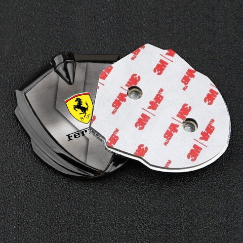 Ferrari Metal Emblem Self Adhesive Graphite Modern Design