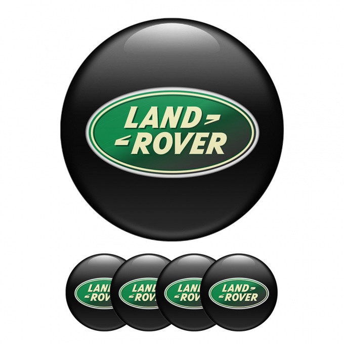 Land Rover Wheel Center Cap Domed Stickers Classic Line