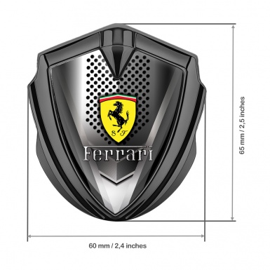 Ferrari Metal Emblem Self Adhesive Graphite Engine Cover Design