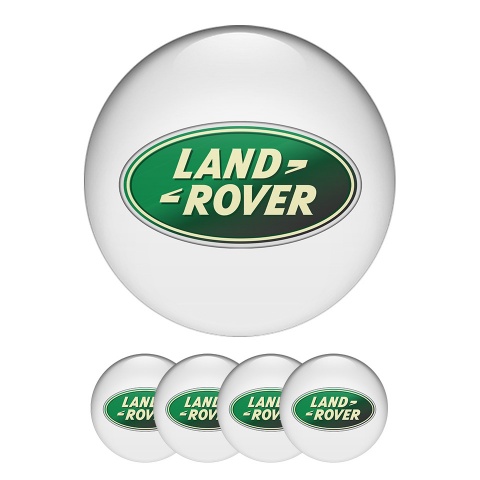 Land Rover Center Hub Dome Stickers Light Gray Background