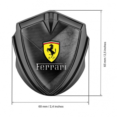 Ferrari 3D Car Metal Emblem Graphite Dark Mass Logo Edition