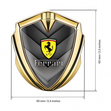 Ferrari Bodyside Badge Self Adhesive Gold V Stripes Edition