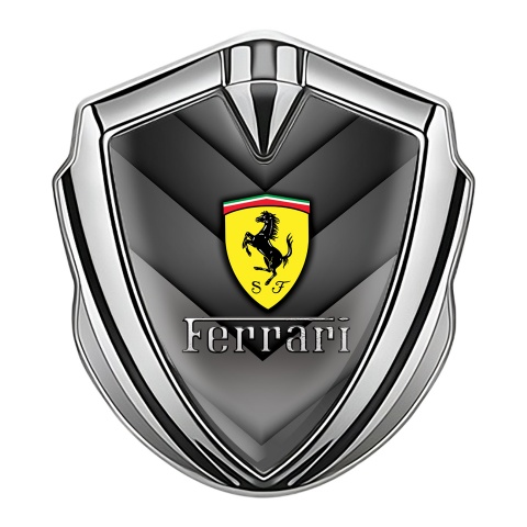 Ferrari Bodyside Badge Self Adhesive Silver V Stripes Edition