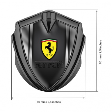 Ferrari Tuning Emblem Self Adhesive Graphite Black Gradient Design
