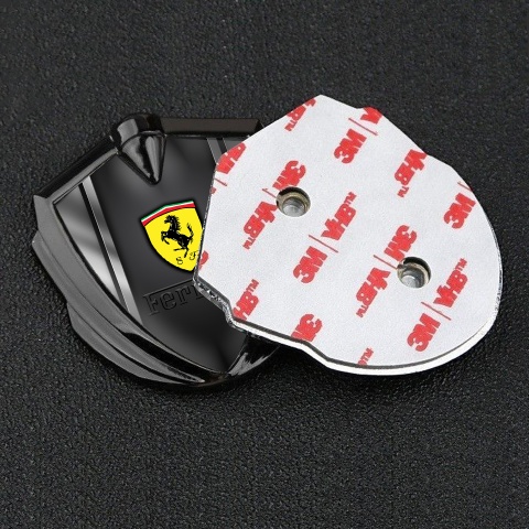 Ferrari Tuning Emblem Self Adhesive Graphite Black Gradient Design