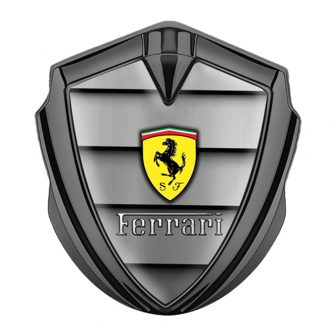 Ferrari Trunk Emblem Badge Graphite Grey Engine Cover Design