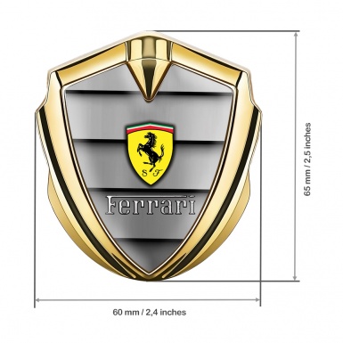 Ferrari Trunk Emblem Badge Gold Grey Engine Cover Design