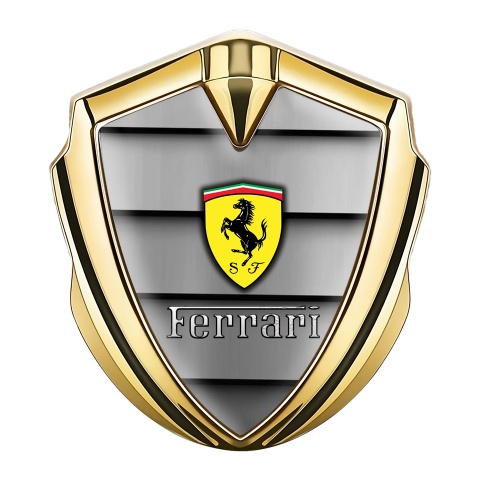 Ferrari Trunk Emblem Badge Gold Grey Engine Cover Design