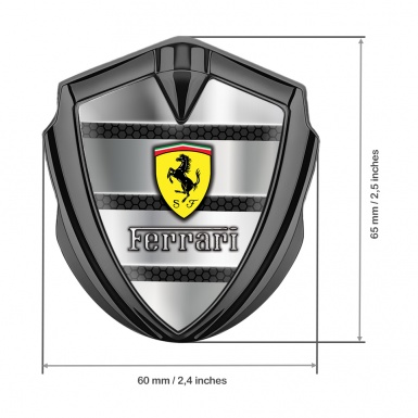 Ferrari Self Adhesive Bodyside Emblem Graphite Hex Plates Edition