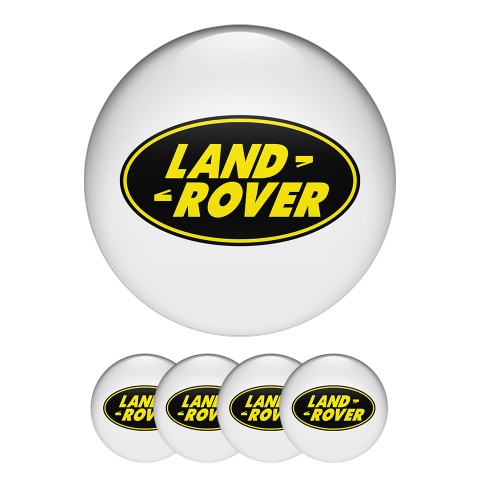 Land Rover Sticker Wheel Center Hub Cap Black Yellow Style