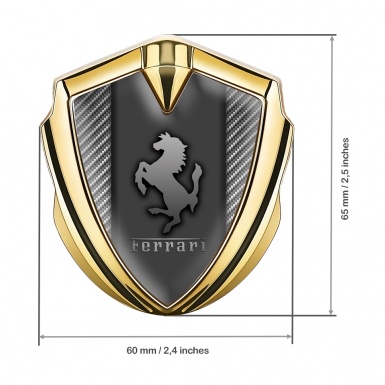 Ferrari Fender Metal Emblem Gold Light Carbon Sides Edition
