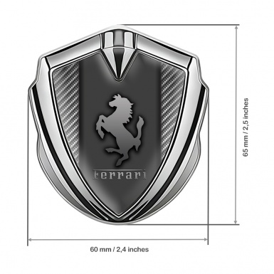Ferrari Fender Metal Emblem Silver Light Carbon Sides Edition