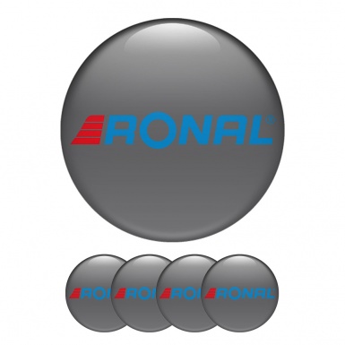 Ronal Wheel Center Caps Emblem Nice Gray 