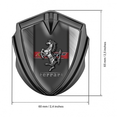 Ferrari Self Adhesive Bodyside Badge Graphite Brushed Scuderia Design